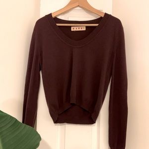 Marni Eggplant Cashmere Elbow-patch Sweater